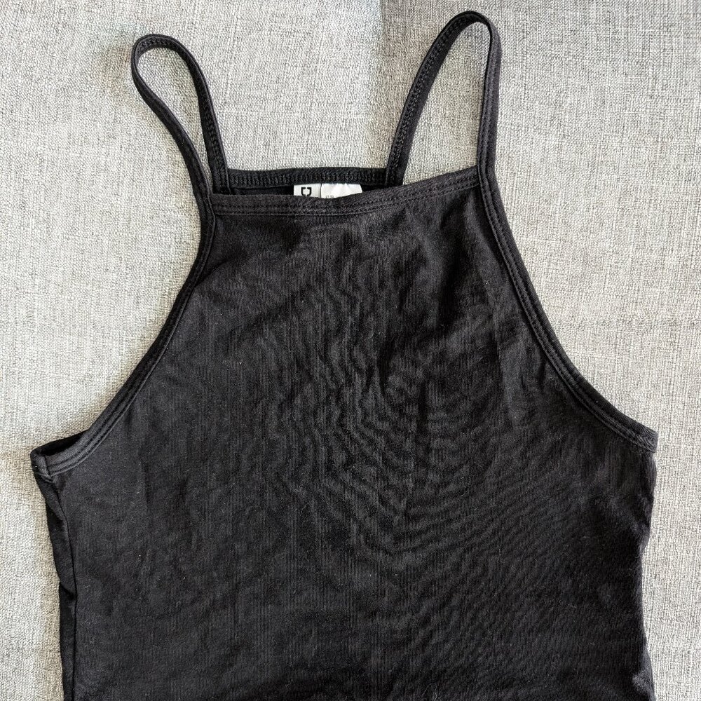 H&M Black crop top (XS)